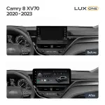 Магнитола для Toyota Camry 70/75 2021-2023 (РФ, Евро, Китай) - Teyes LUX ONE 360 монитор 12.3", Android 10, Быстрая, CarPlay, 4G SIM-слот, 4 камеры в комплекте