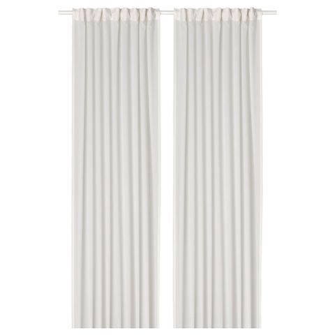 Комплект штор IKEA ROSENROBINIA (РОЗЕНРОБИН), Белый, 145x250 см, 2 шт
