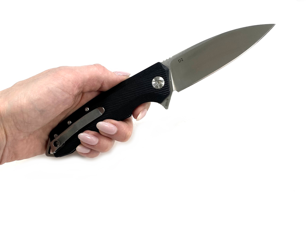 Складной нож Шершень-03 Black, сталь D2, G10
