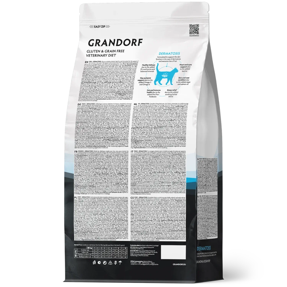 Grandorf DERMATOSIS, Gluten & Grain Free, Veterinary Diet (Salmon & Ocean Fish)