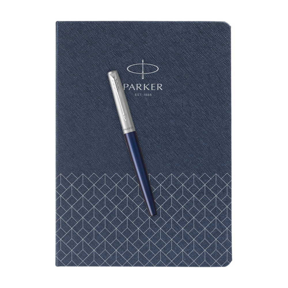 Подарочный набор: Ручка перьевая Parker Jotter + ежедневник, синий