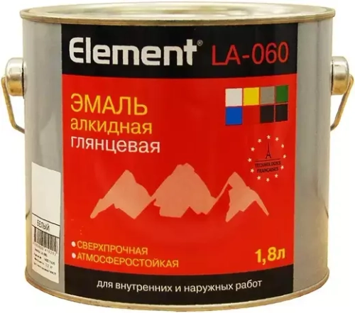 Эмаль Alpa Element LA-060 алкидная глянцевая белая