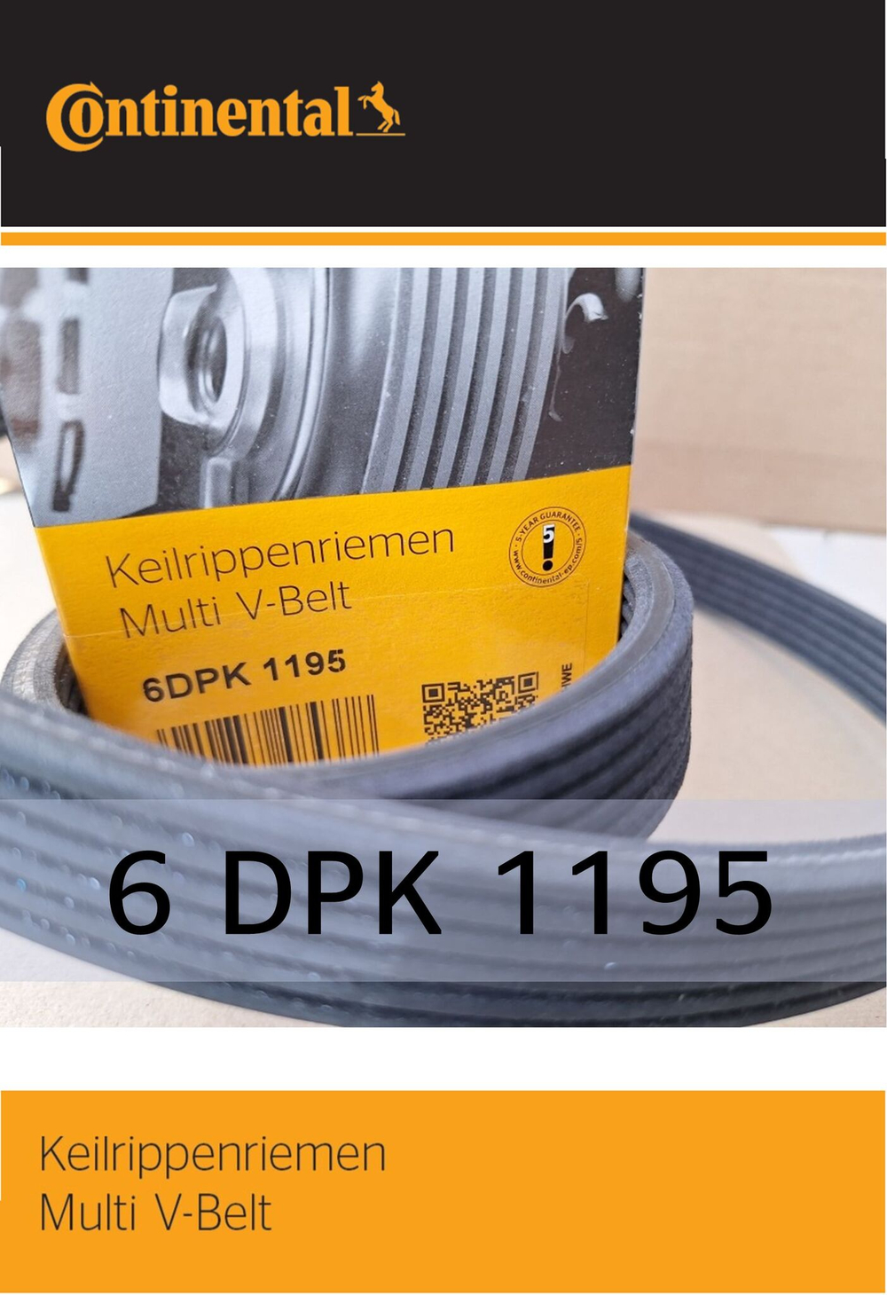 Ремень генератора Continental 6DPK1195
