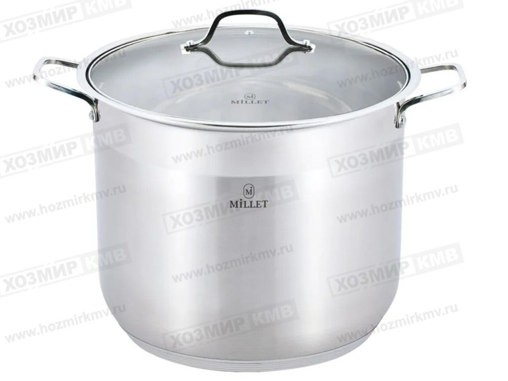 (Millet ML-9032) Кастрюля из нержавейки со стек/кр. 20,0л Индукция