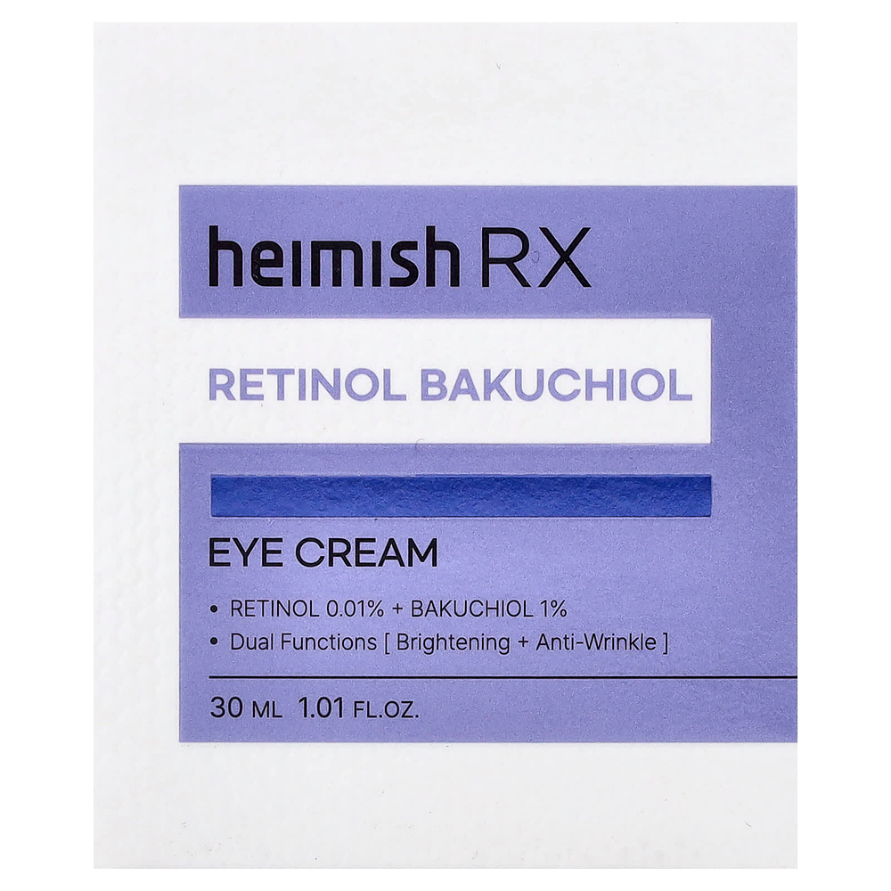 Heimish, RX крем для области вокруг глаз с ретинолом бакучиолом, 30 мл (1,01 жидк. унции)