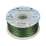 Шнур металлизированный ⌀1.0 мм, 100 м, цв. 13 голубой желтый, Gamma GC-001MC