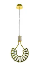 Светильник подвесной светодиодный NewRgy 6019E/10W GOLD+CLEAR, 10 Вт, золотой и прозрачный