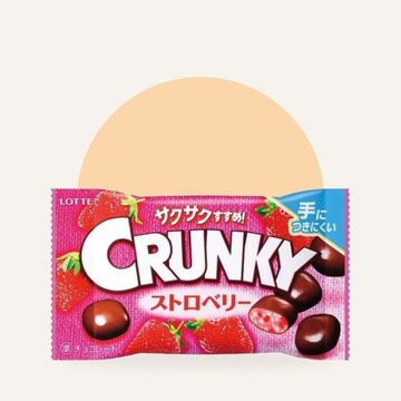 Шоколадное драже Lotte Crunky Strawberry с клубничной начинкой, 32 г (Япония) СКИДКА