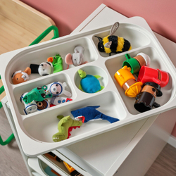 IKEA TROFAST (ИКЕА ТРУФАСТ) — Поднос с отделениями, белый, 42x30x5 см, фото 2