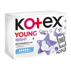 Kotex прокладки Янг Ночные, 6 шт. Котекс