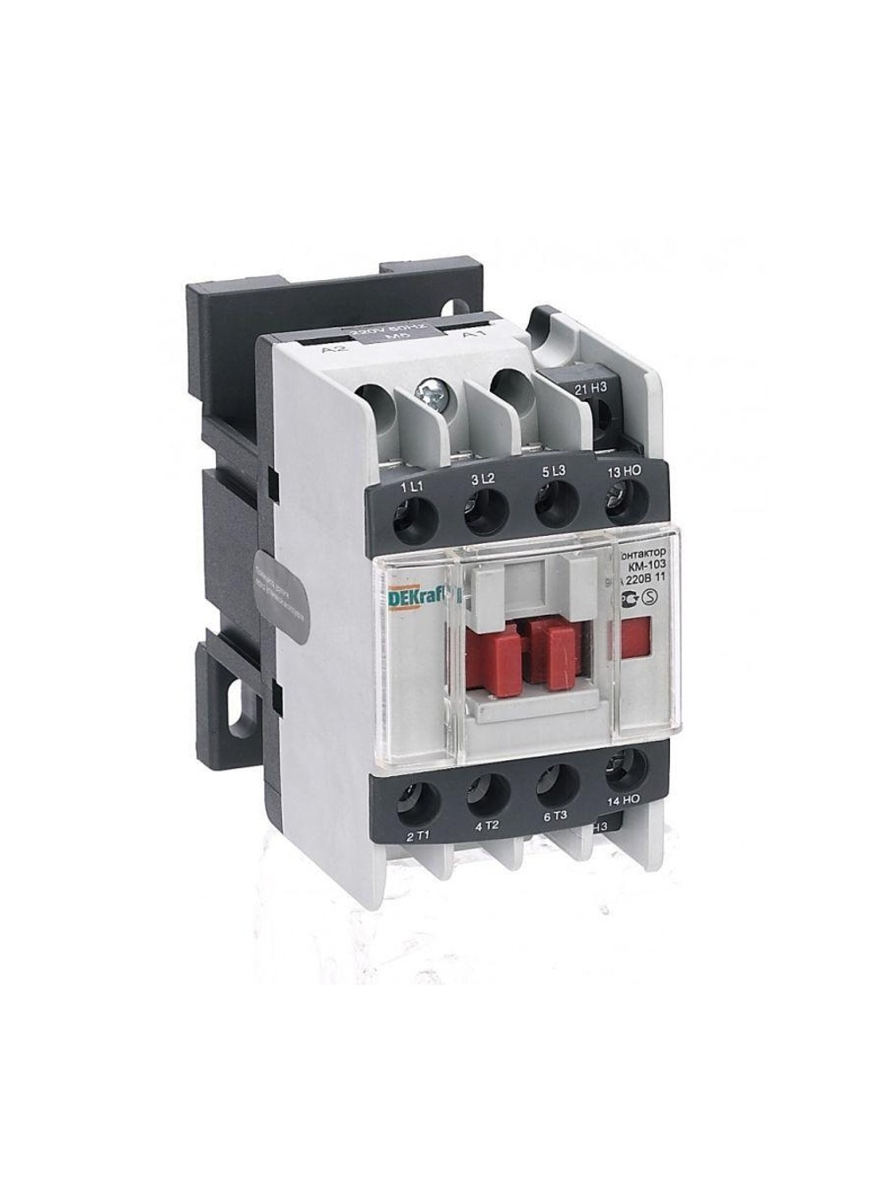 Контактор КМ-103 9А кат. 220В AC 1НО+1НЗ AC-3 DEKraft 22103DEK