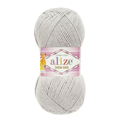 Пряжа Alize (Ализе) Cotton Gold / уп.5 мот. по 100 г, 330м, 200 серый A