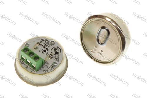 Кнопка (кнопочный модуль) BBP-R331-CMPLT-D-W "0 этаж", круглая, динамическая белая подсветка, Брайль.
