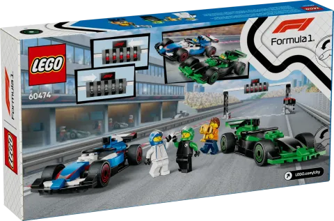 Конструктор LEGO City 60474 Сетка F1 с гоночными автомобилями CARB и Sauber