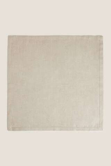 ZARA HOME БАЗОВАЯ ЛЬНЯНАЯ САЛФЕТКА (УПАКОВКА ИЗ 2 ШТУК), СВЕТЛО-БЕЖЕВЫЙ