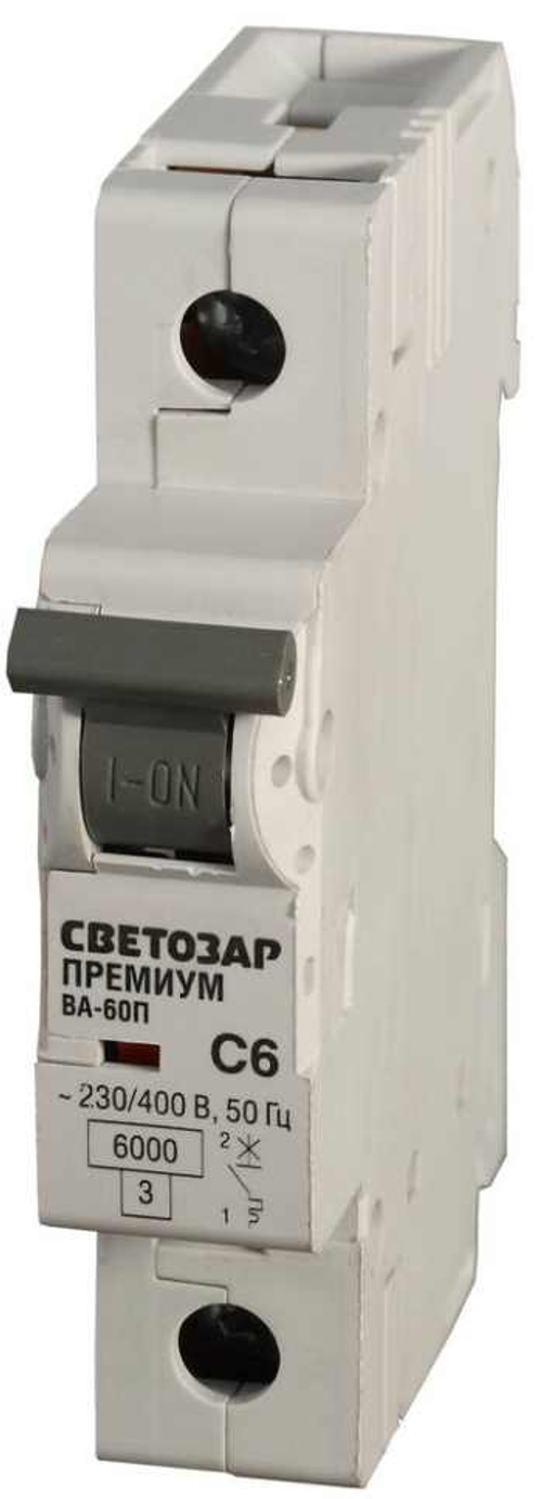 Выключатель автоматический 1-полюсный, 32 A, C, откл. сп. 6 кА, 230 / 400 В, СВЕТОЗАР ПРЕМИУМ, SV-49021-32-C
