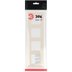 Рамка для розеток и выключателей ЭРА Серия 12 12-5204-02 на 4 поста, Классик, слоновая кость | Эра 12