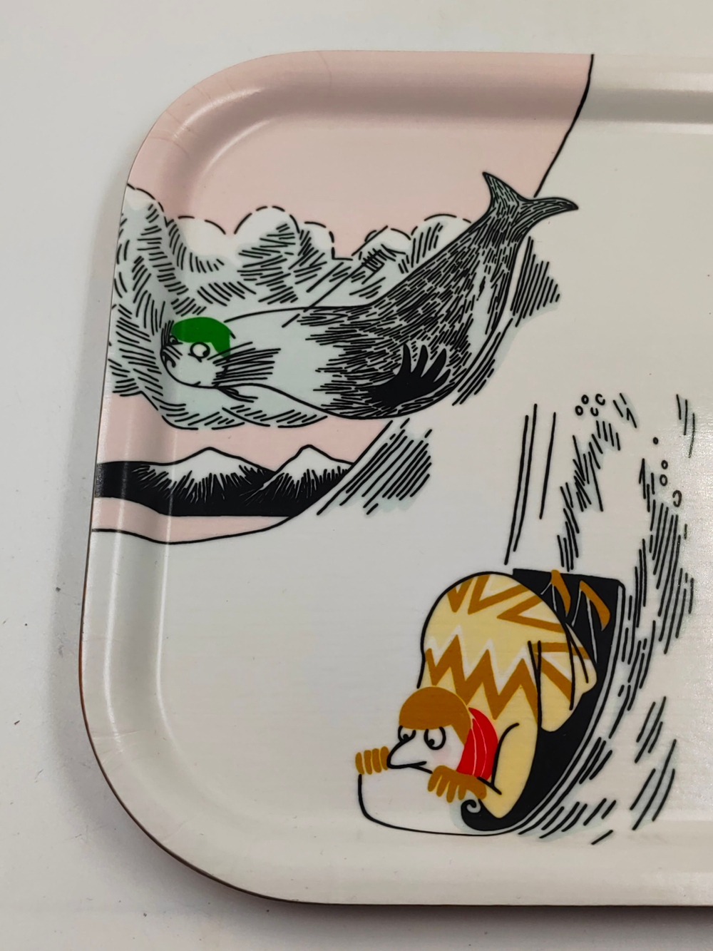 Поднос Moomin Arabia "Спуск с горы", 27х20 см