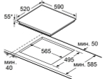 Варочная панель MAUNFELD CVI594SF2MBL LUX индукционная