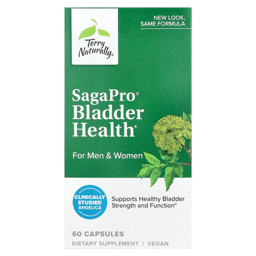 Terry Naturally, SagaPro®, здоровье мочевого пузыря, для мужчин и женщин, 60 капсул (100 мг на капсулу)