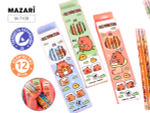 Карандаш ч/г 2В дер. "Capybara" корп. круглый (Mazari) (Комплект 12шт.)