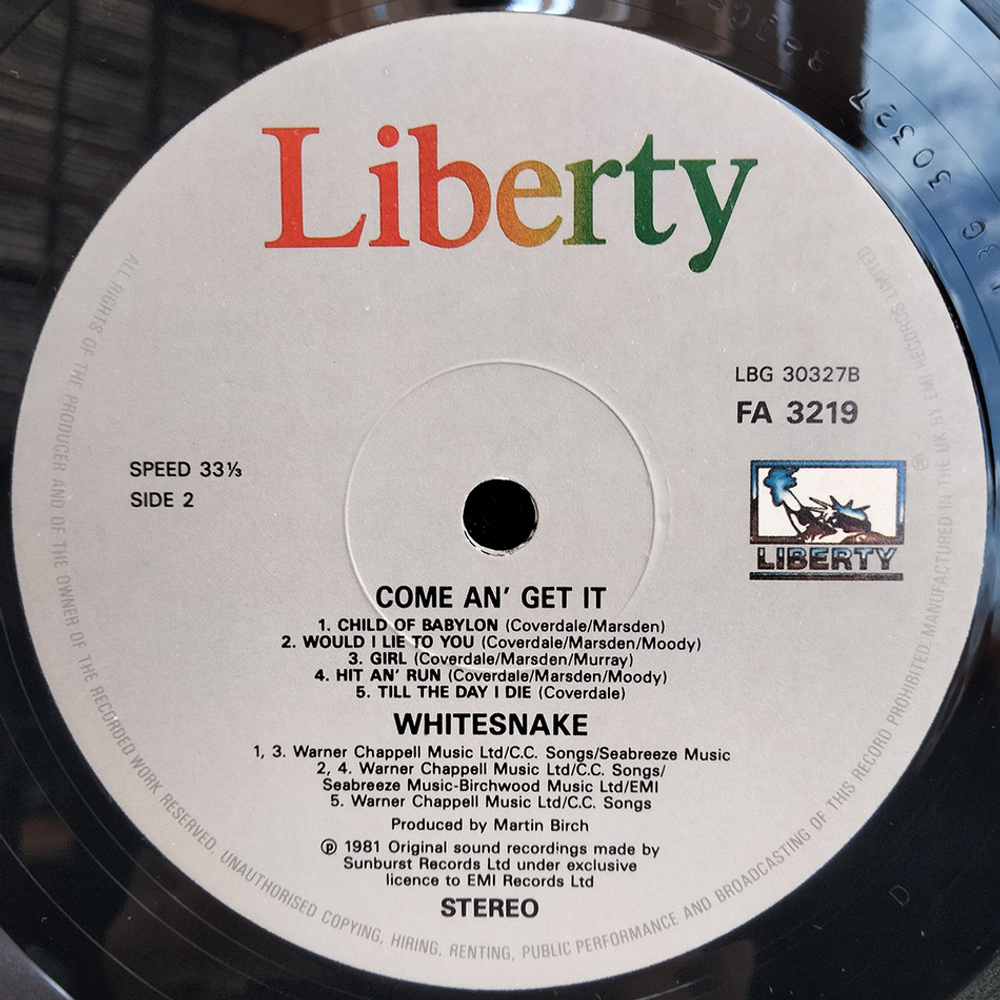 Whitesnake / Come An' Get It (LP)
