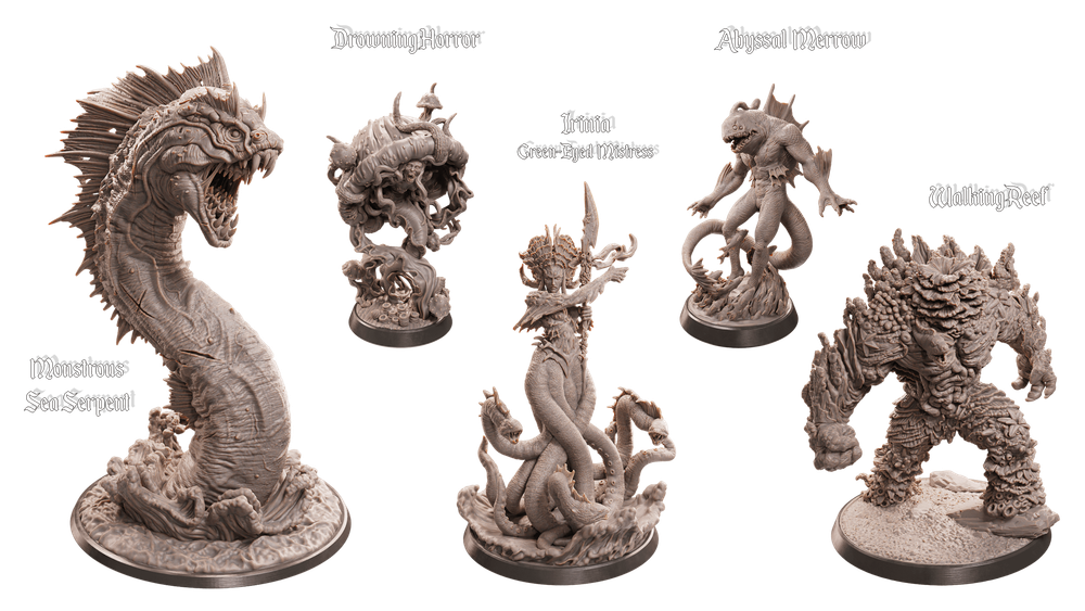 Завистливая буря Envious Tempest Миниатюры 32-56-75мм (Нет / 56mm / Sunken Treasure)
