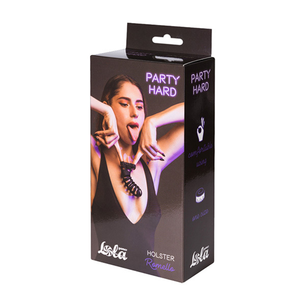 Черный мужской пояс верности Lola Games Party Hard Romello 1166-01lola