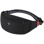 Сумка на пояс BRAUBERG RIO, два отделения, черная с белым, 38х12х8 см, 270822, 271692