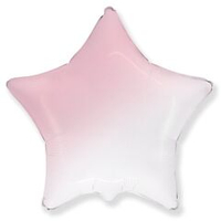 Звезда 18" Бело-розовый градиент / White-Pink gradient Fm