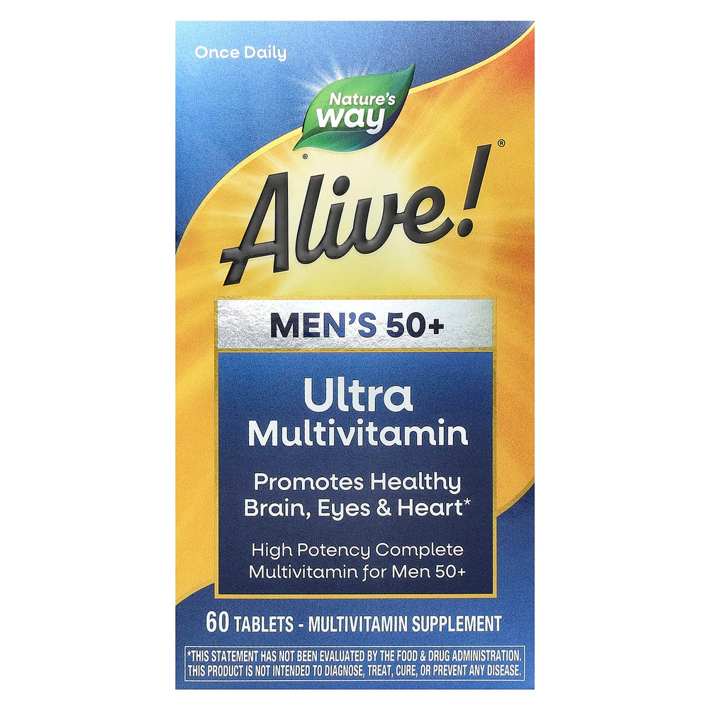 Nature's Way, Alive!®, ультрамультивитамины для мужчин старше 50 лет, 60 таблеток
