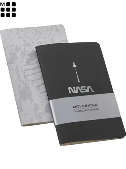 Блокнот Moleskine CAHIER NASA-INSPIRED Large 130х210 мм 120 стр нелинованный мягкая обложка серебристый (SKCAHLP7063S2)