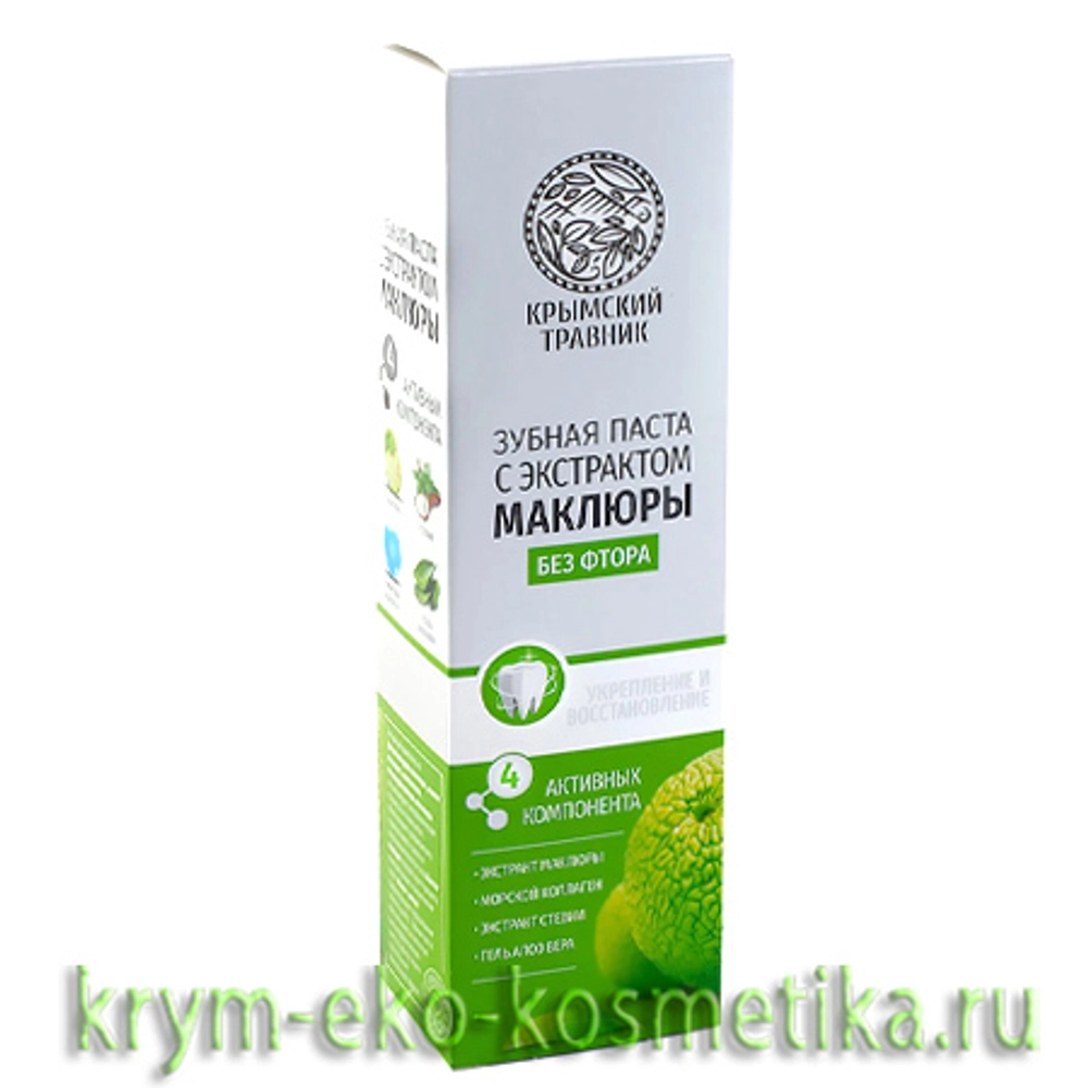 Зубная паста с экстрактом Маклюра (укрепления и восстановления) ТМ Крымский Травник 2
