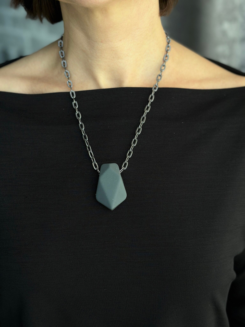 HMG 1296 Gray Колье  арт.0699