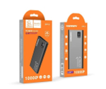 Внешний аккумулятор DENMEN DP12 10000mAh 65W, 3A, MicroUSB/Type-C+USB Black