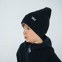Шапка трикотажная двухслойная с отворотом "Уголь"