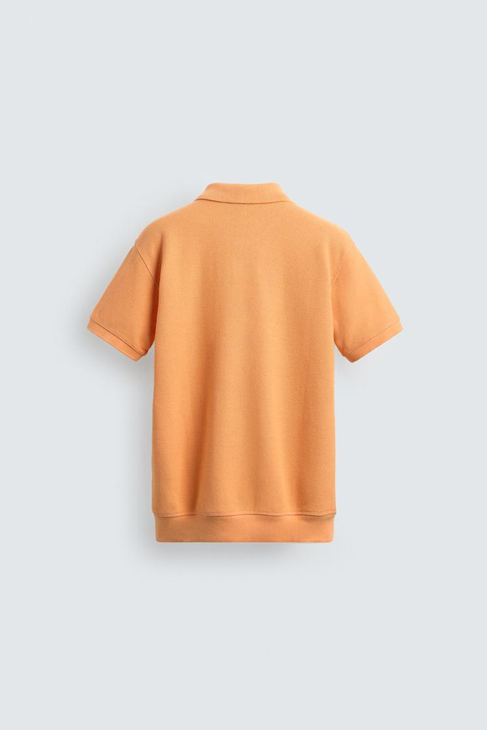 ZARA ПОЛО ПИКЕ REGULAR FIT, ОРАНЖЕВЫЙ
