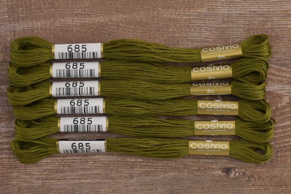 Мулине Lecien Cosmo, цв. 0685 / 6 мот. по 8 метров, в 6 сложений