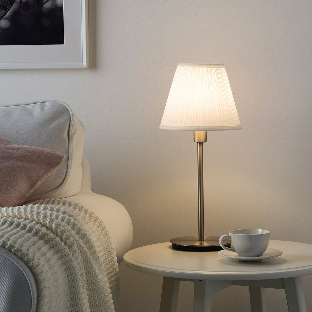 IKEA SKAFTET  (ИКЕА СКАФТЕТ)  -  Основание настольной лампы - никелированное 30 см