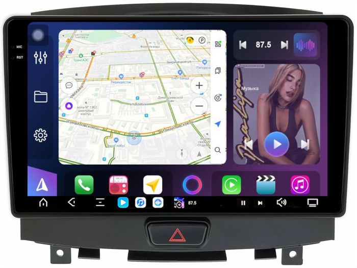 Магнитола для Infiniti EX35 2007-2009 - FarCar S500-TS20 монитор 9.5" 2K QLED на Android 14, Быстрейшая, CarPlay, 4G SIM-слот
