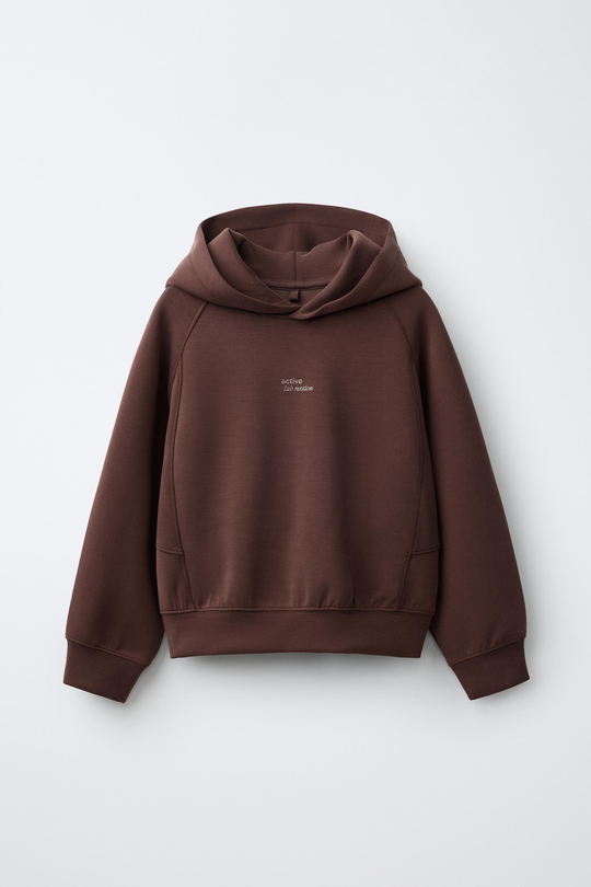 ZARA ХУДИ SPORTY, КОНЬЯЧНЫЙ
