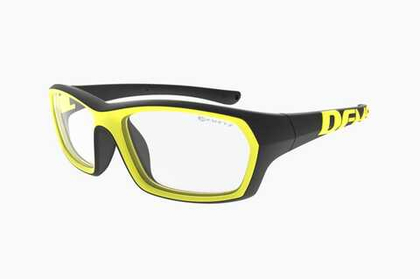 Спортивные очки с диоптриями Demetz Softness R / Black / Lime Colorless Cat.0