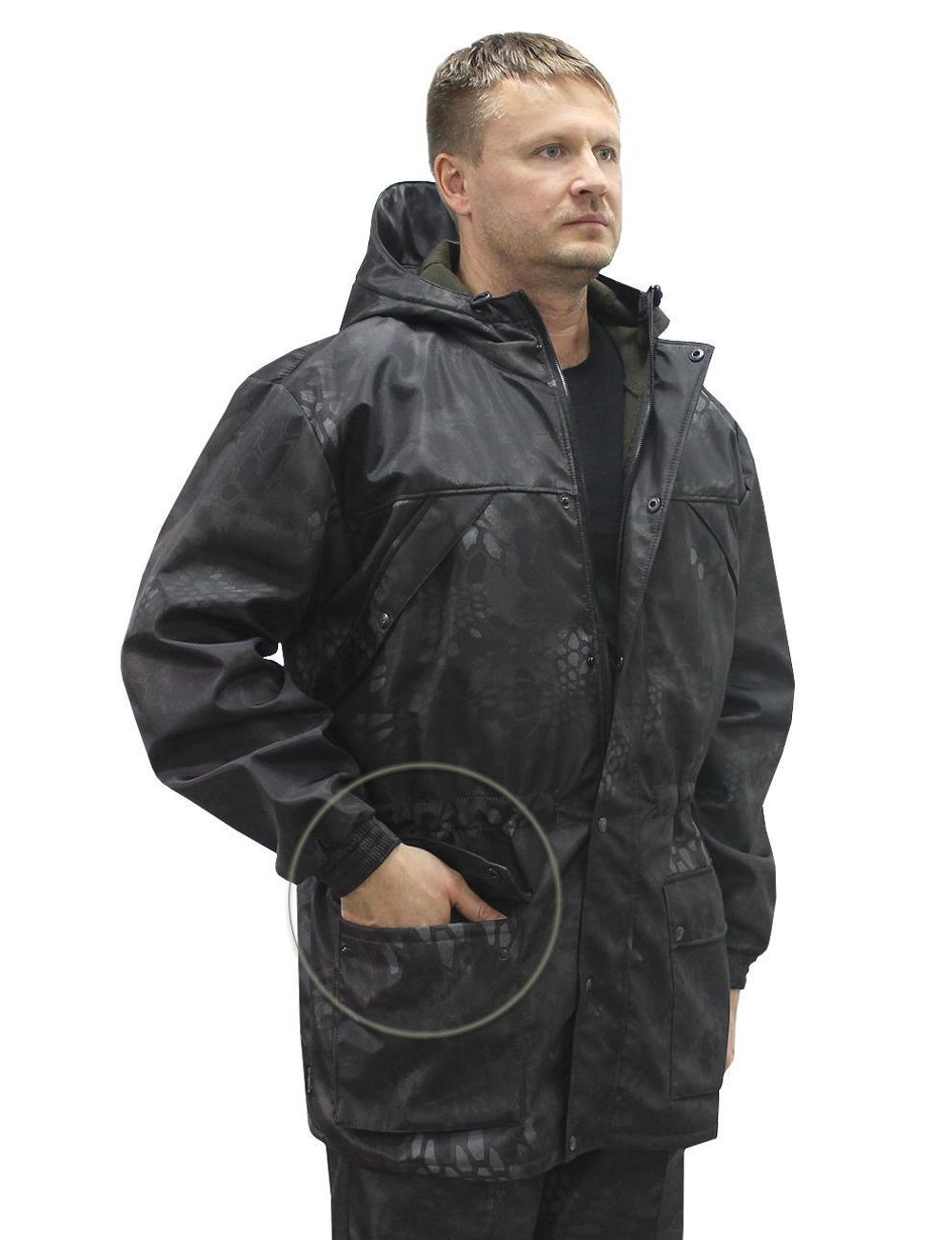 Костюм Тайга-Demi тк.Polarfleece цв.Питон чёрный