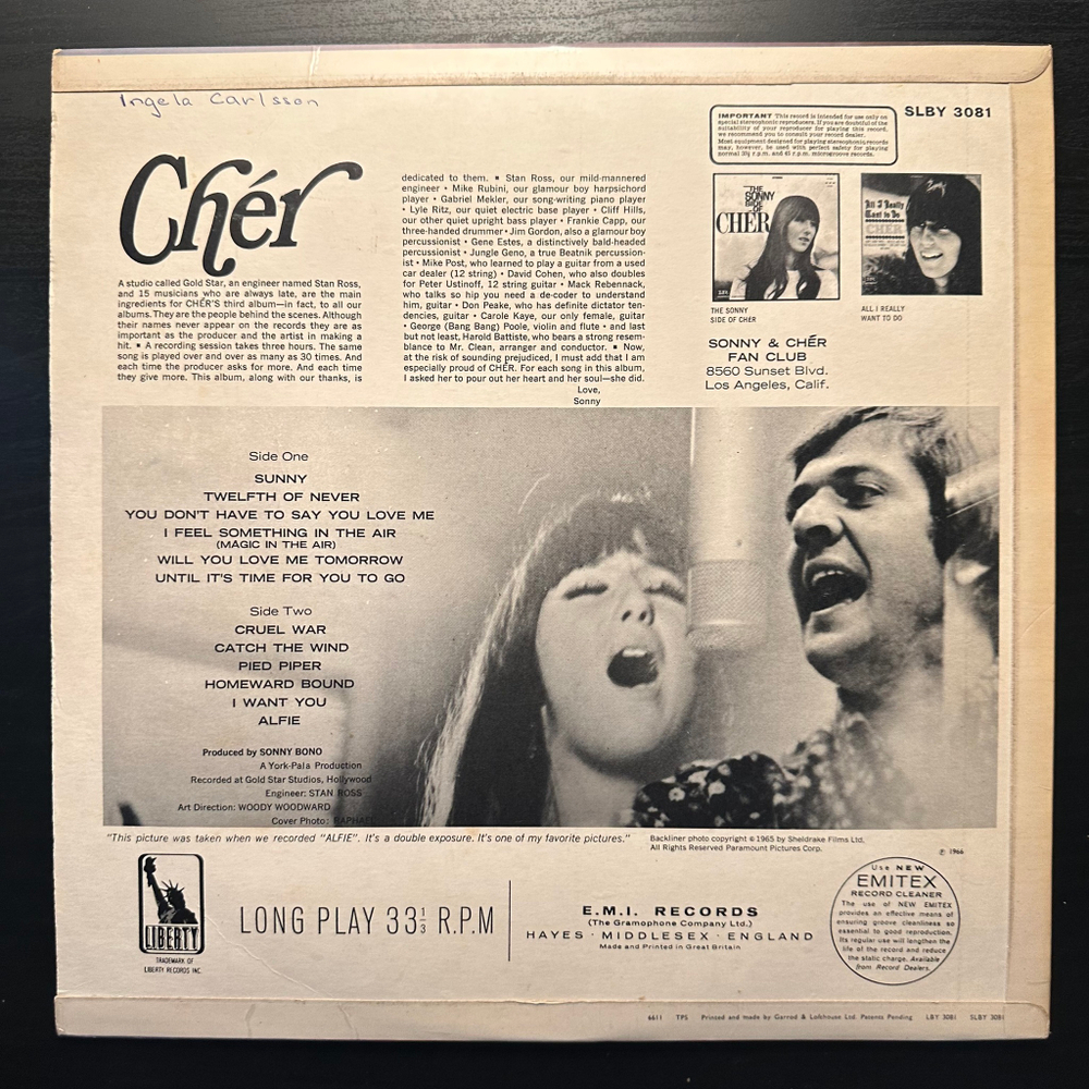 Cher - Cher (Англия 1966г.)