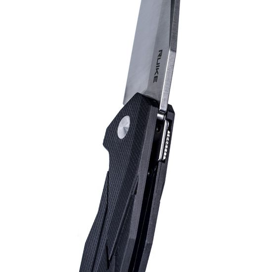 Складной нож Ruike P138-B черный c клинком из стали Sandvik™ 14C28N, рукоять G10