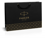 Подарочный набор: Ручка роллер Parker IM Premium T318 Blue Grey CT, цвет чернил черный и  ежедневник серебристого цвета