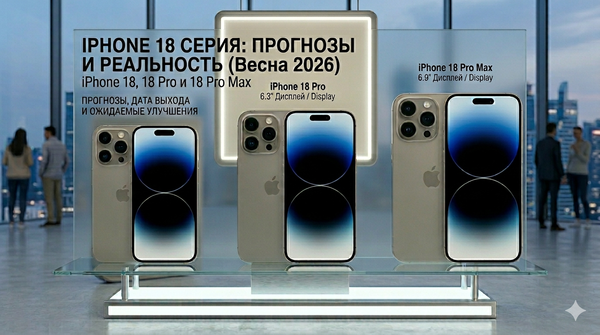 iPhone 18, 18 Pro и 18 Pro Max - что известно на весну 2026, прогнозы, дата выхода и ожидаемые улучшения iPhone 18, 18 Pro и 18 Pro Max - что известно на весну 2026, прогнозы, дата выхода и ожидаемые улучшения