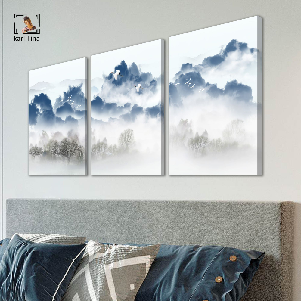 Картина karTTina "ЖУРАВЛИ ЛЕТЯТ", 150 см х 70 см