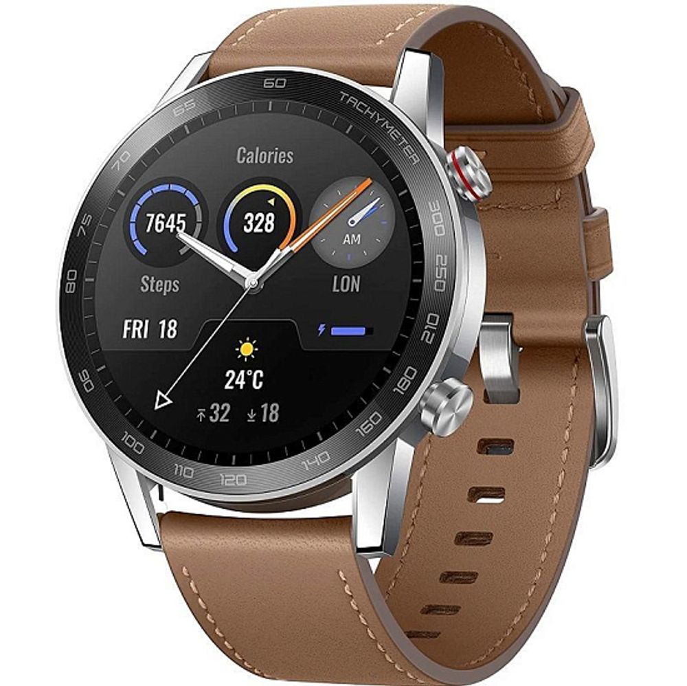 Умные часы Honor Magic Watch 2 46mm Brown Leather Strap-Бурый Лён Умные часы Honor Magic Watch 2 46mm Brown Leather Strap-Бурый Лён