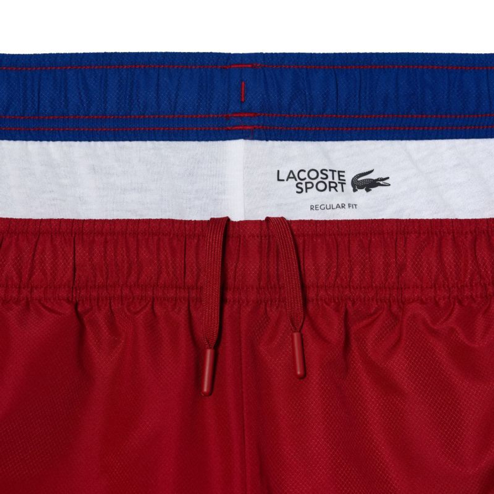 Мужские теннисные шорты Lacoste Sportsuit Logo Stripe Tennis Shorts - красный